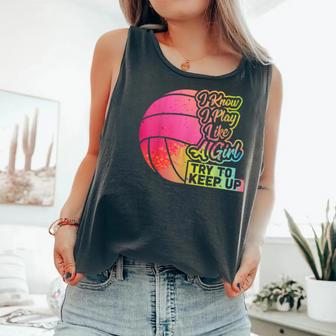 Volleyball Team Play Like A Girl Volleyball Comfort Colors Tank Top - Monsterry UK