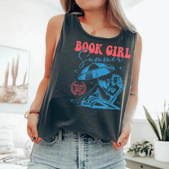 Girl Reading Book Summer Beach Vacation For Book Lover Comfort Colors Tank Top - Monsterry DE