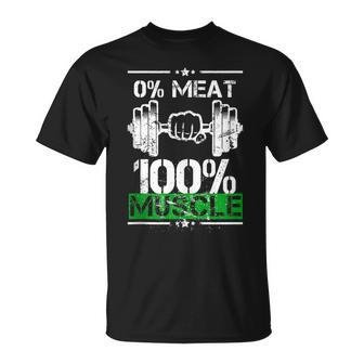 0 Meat 100 Muscle Vegan Workout T-Shirt - Monsterry AU