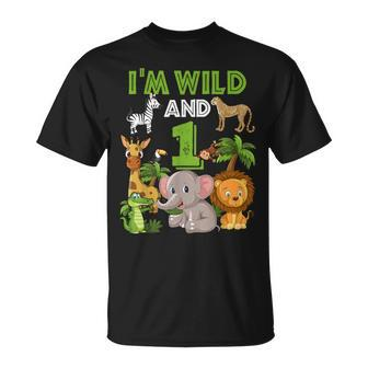 1 Year Old Zoo Birthday Safari Jungle Animal 1St T-Shirt - Monsterry CA