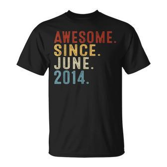 10 Year Old Awesome Since June 2014 10Th Birthday Boy T-Shirt - Monsterry UK