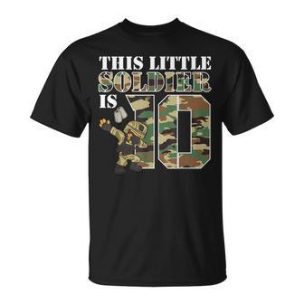 10 Year Old Boy Military Army 10Th Birthday Boy T-Shirt - Monsterry