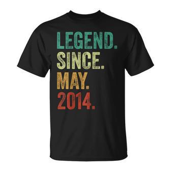 10 Years Old Legend Since May 2014 10Th Birthday T-Shirt - Seseable