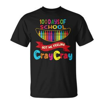 100 Days Of School Got Me Feeling Cray Cray T-Shirt | Mazezy
