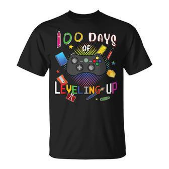 100 Days Of School Leveling Up Video Gamer 100Th Day T-Shirt - Monsterry DE