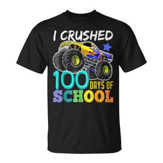 100 Days Of School Monster Truck 100Th Days Of School Boys T-Shirt - Monsterry CA