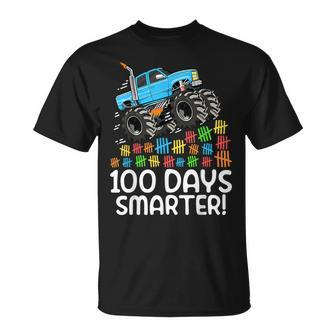100 Days Smarter Monster Truck 100 Days Of School 100Th Day T-Shirt | Mazezy