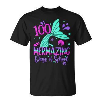 100 Mermazing Days Mermaid 100Th Day Of School Girls Teacher T-Shirt - Thegiftio UK