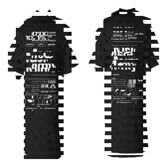 100 Muscle Mommy Bodybuilding Gym Fit On Back T-Shirt - Seseable