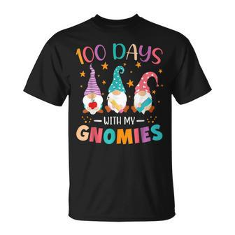100Th Day Of School Gnome Teachers Students 100 Days Smarter T-Shirt | Mazezy
