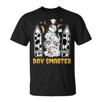 101 Days Of School Dalmatian Dog 100 Days Of Kindergarten T-Shirt - Monsterry