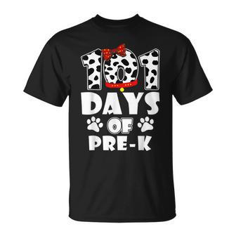 101 Days School Pre K Dog 100 Days Smarter Students Teachers T-Shirt - Monsterry DE