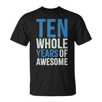 10Th Birthday Boy Age 10 Ten Year Old Boys Son T-Shirt - Seseable