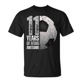 11 Year Old Soccer 11Th Birthday Player B-Day Party T-Shirt - Thegiftio UK