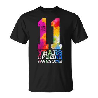 11 Years Of Being Awesome 11Th Birthday T-Shirt | Mazezy AU
