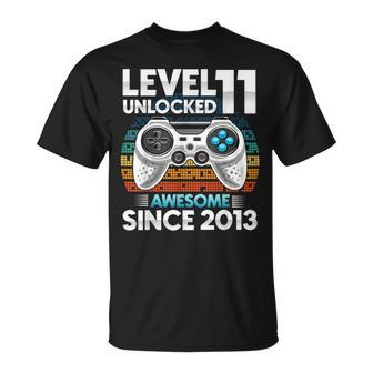 11 Yr Bday Son Boy Gamer 11Th 11 Year Old Birthday T-Shirt | Mazezy