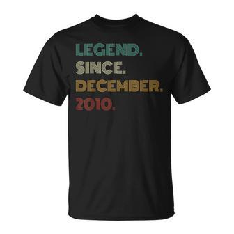 13 Years Old Legend Since December 2010 13Th Birthday T-Shirt - Monsterry AU