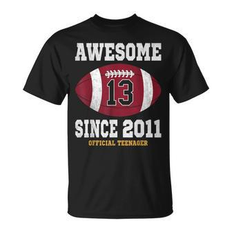 13Th Birthday Football Player 13 Years Old Official Nager T-Shirt - Thegiftio UK