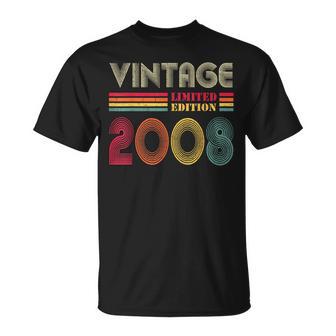 14 Year Old Vintage 2008 Limited Edition 14Th Birthday T-Shirt - Monsterry AU