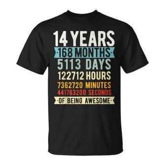 14Th Birthday 14 Years Old Vintage Retro 168 Months T-Shirt - Monsterry