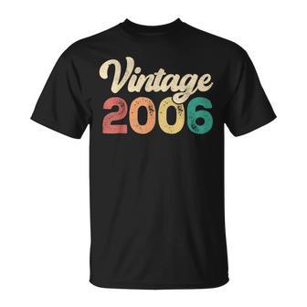 18 Year Old Vintage 2006 Made In 2006 18Th Birthday T-Shirt - Monsterry CA