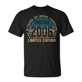 18Th Birthday 18 Year Old Vintage 2006 Limited Edition T-Shirt | Mazezy