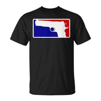 1911 Gun Blue White And Red T-Shirt - Monsterry UK