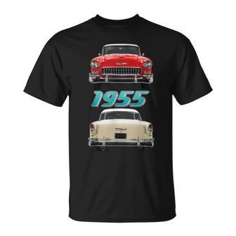 1955 55 Chevys Bel Air Bumpers Classic Vintage Muscle Car T-Shirt - Monsterry UK