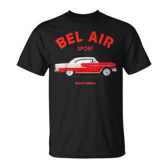 1955 55 Chevys Bel Air Sport Classic Vintage Muscle Car T-Shirt - Monsterry DE