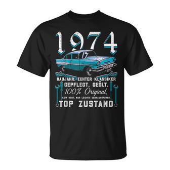 1974 Jahrgang Mann Frau 50 Years 50Th Oldtimer T-Shirt - Seseable