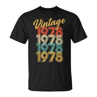 1978 Vintage Distressed 80'S Retro 41St Birthday 41 Yr Old T-Shirt - Monsterry