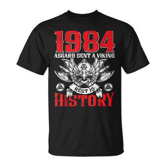 1984 Asgard Sent A Viking Wikinger 40 Geburtstag T-Shirt - Seseable