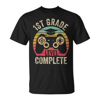 1St Grade Level Complete Graduation Class 2024 Boys Gamer T-Shirt - Monsterry AU