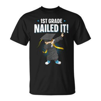 1St Grade Nailed It Boys Dabbing Graduation Class Of 2024 T-Shirt - Monsterry AU