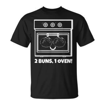 2 Buns 1 Oven Twins Announcement Twins Pregnancy T-Shirt - Monsterry