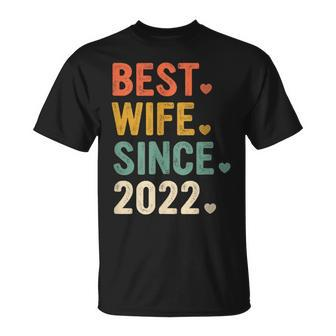 2 Years Anniversary For Her Best Wife Since 2022 T-Shirt - Thegiftio UK