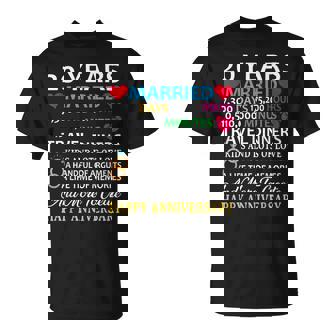 20 Años Casados Celebrando Regalos De Feliz Aniversario Camiseta unisex - Regaloses