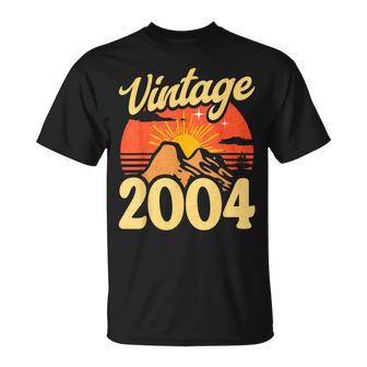 20 Years Old Retro Sunset Vintage 2004 20Th Birthday T-Shirt - Monsterry UK