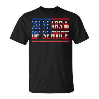 20 Years Of Service Military Anniversary T-Shirt - Monsterry DE