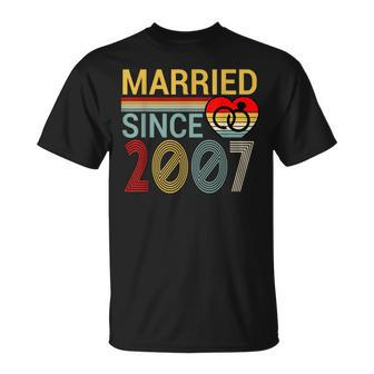 2007 Vintage Retro Wedding Anniversary T-Shirt - Monsterry