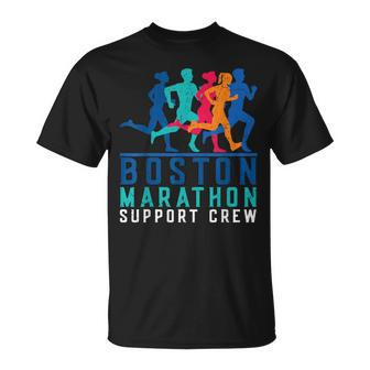 2024 Marathon Boston Support Crew Marathon Boston Runner T-Shirt - Seseable