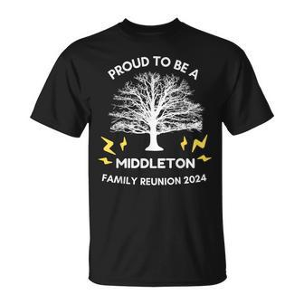 2024 Middleton Family Reunion Party Matching Family Tree T-Shirt - Monsterry