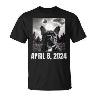 2024 Solar Eclipse French Bulldog Selfie T-Shirt - Monsterry DE
