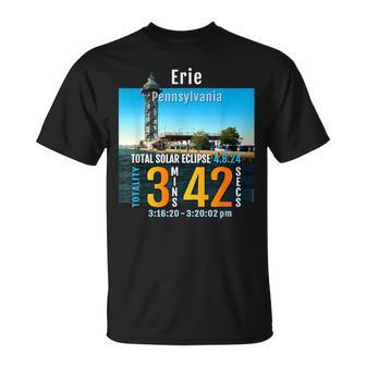 2024 Total Solar Eclipse Totality In Erie Pennsylvania 25 T-Shirt - Monsterry