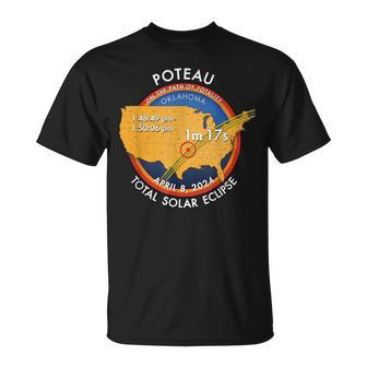 2024 Total Solar Eclipse Totality Poteau Oklahoma 27 T-Shirt | Mazezy UK