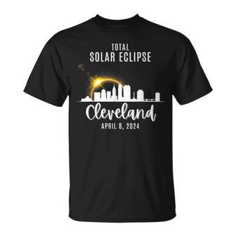 2024 Total Solar Skyline Eclipse In Cleveland Ohio April 8 T-Shirt - Seseable