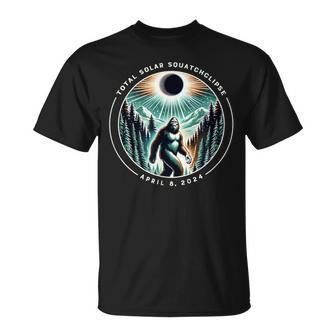 2024 Total Solar Squatchclipse Eclipse Bigfoot Sasquatch T-Shirt | Mazezy