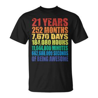 21 Years Of Being Awesome For And 21St Birthday T-Shirt - Thegiftio UK