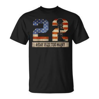 22 A Day Is 22 Too Many Veteran Lives Matter Help Veterans T-Shirt - Monsterry AU
