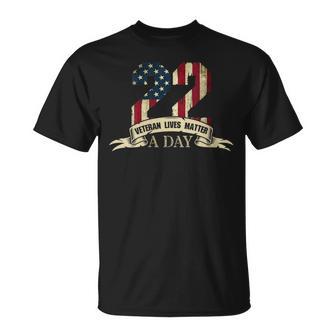 22 A Day Veteran Lives Matter Suicide Awareness Novelty T-Shirt - Monsterry AU